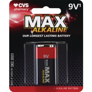 slide 1 of 1, CVS Pharmacy Max Alkaline Battery 9v, 1 ct