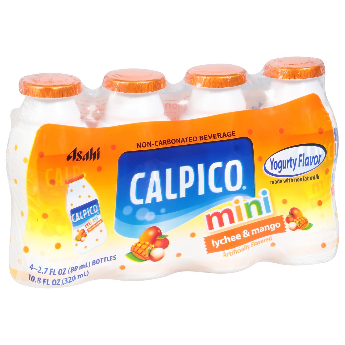 slide 12 of 13, Calpico Lychee & Mango Non-Carbonated Beverage Mini 4 - 2.7 fl oz Bottles, 4 ct