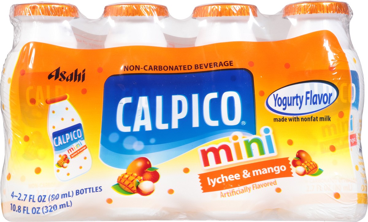 slide 6 of 13, Calpico Lychee & Mango Non-Carbonated Beverage Mini 4 - 2.7 fl oz Bottles, 4 ct