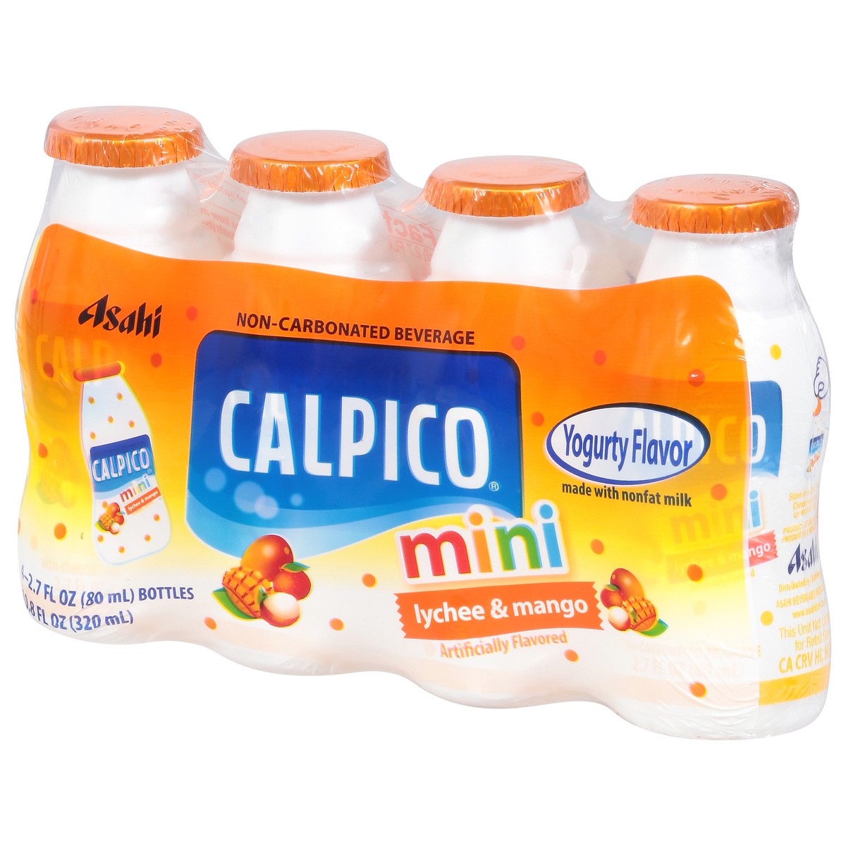 slide 5 of 13, Calpico Lychee & Mango Non-Carbonated Beverage Mini 4 - 2.7 fl oz Bottles, 4 ct