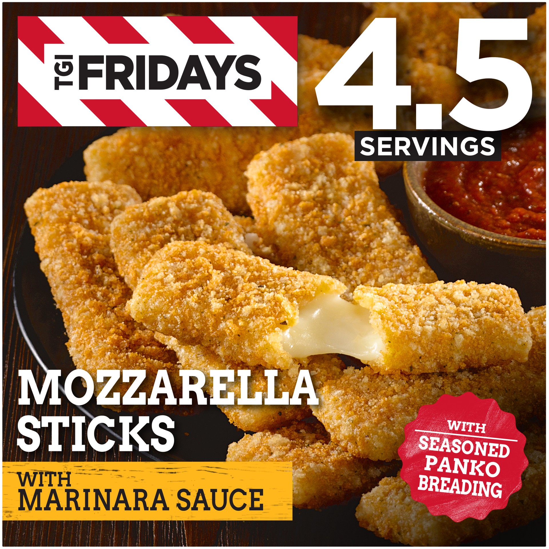 slide 1 of 5, TGI Fridays Mozzarella Sticks Frozen Snacks with Marinara Sauce, 17.4 oz Box, 17.4 oz