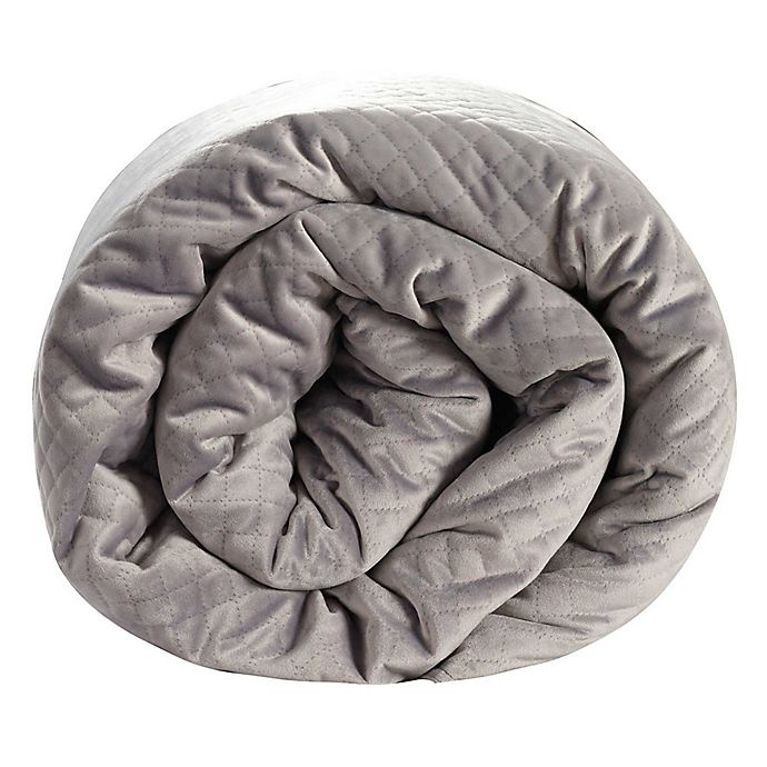 slide 2 of 5, BlanQuil Quilted Weighted Blanket - Grey, 15 lb