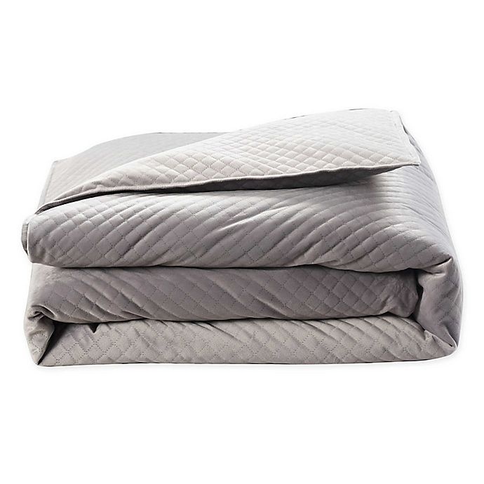 slide 1 of 5, BlanQuil Quilted Weighted Blanket - Grey, 15 lb