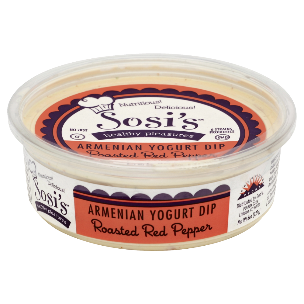 slide 1 of 3, Sosis Healthy Pleasures Sosis Armenian Yogurt Roasted Red Pepper, 8 oz