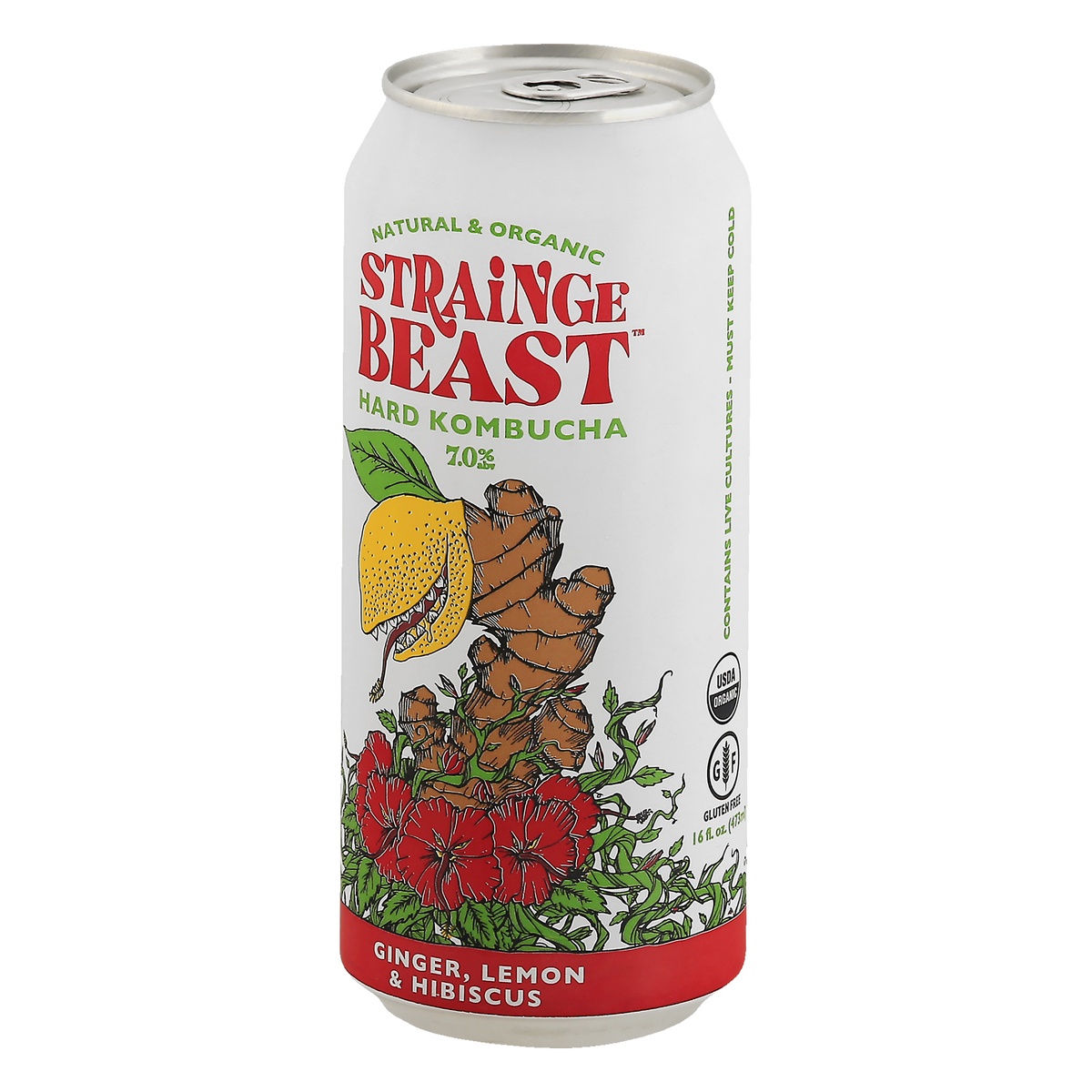 Sierra Nevada Strainge Beast Ginger Lemon & Hibiscus Hard Kombucha 16