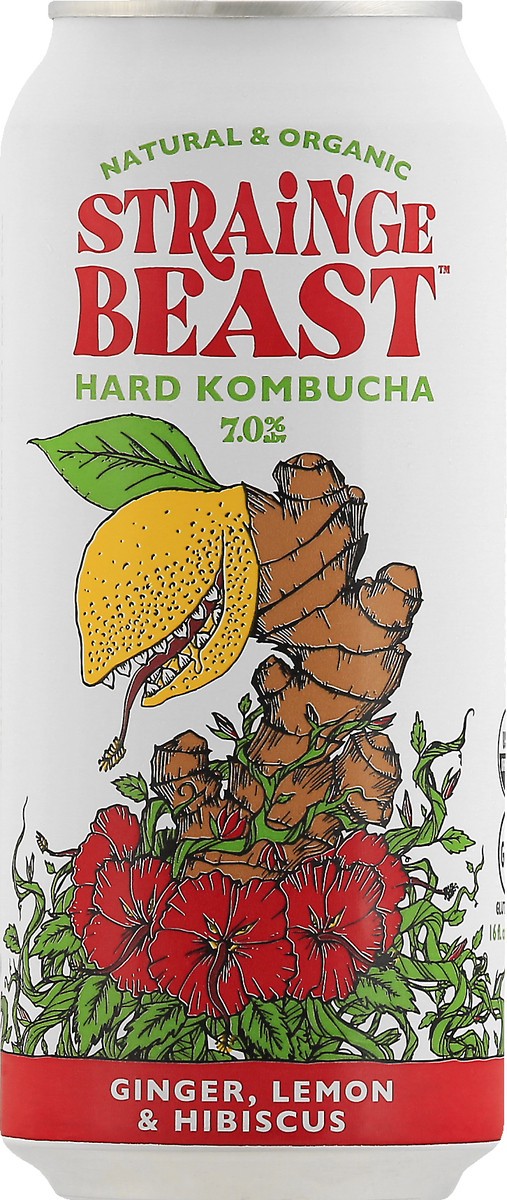 slide 6 of 10, Ginger, Lemon & Hibiscus Hard Kombucha 16oz Can, 16 oz