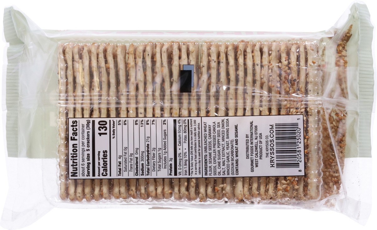 slide 11 of 13, Kryssos Everything Flatbread Crackers 6.5 oz, 6.5 oz