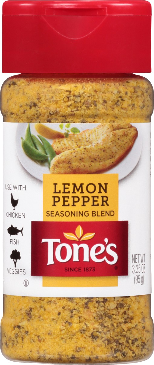 slide 8 of 9, Tone's Lemon Pepper Seasoning Blend, 3.35 oz, 3.35 oz