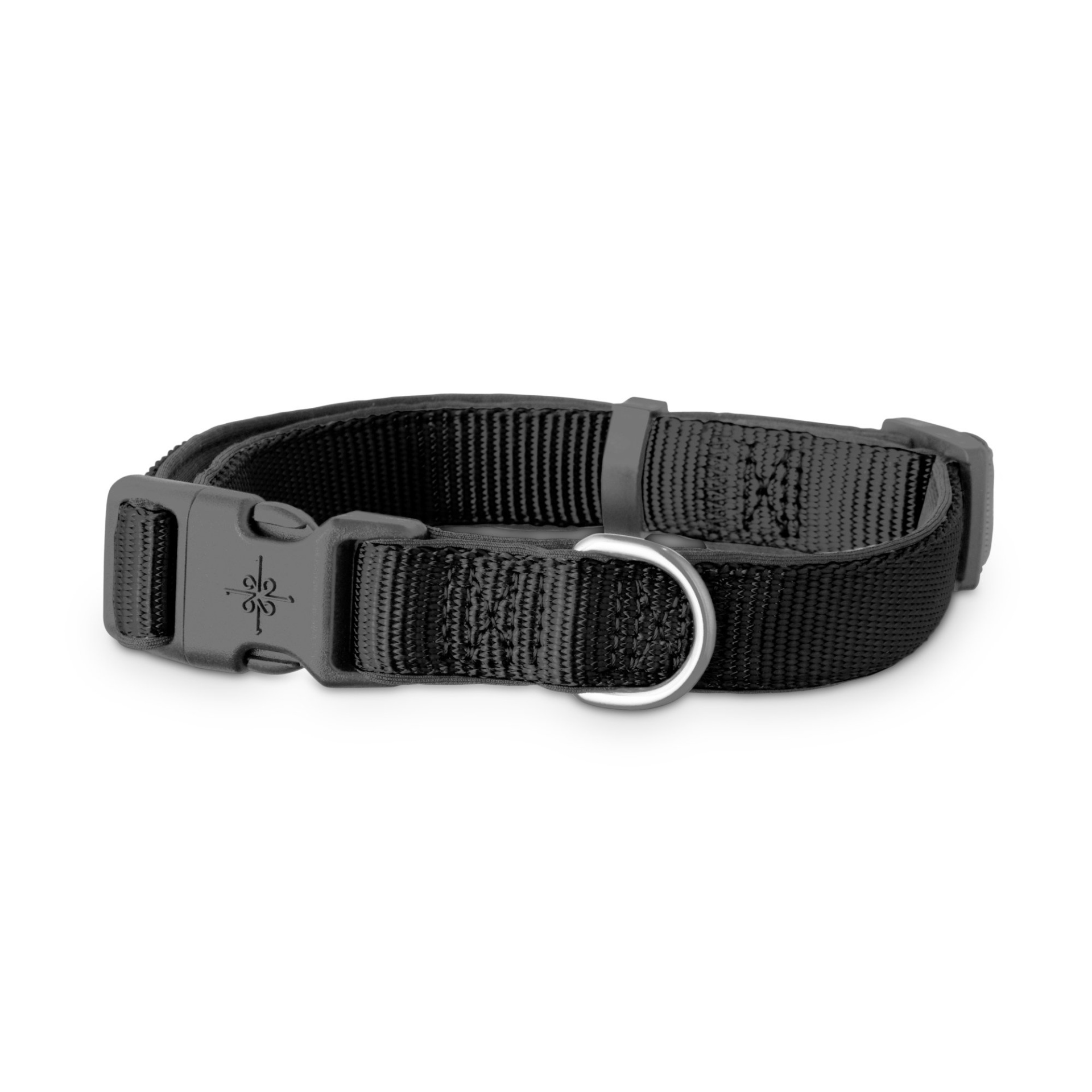 slide 1 of 1, Good2Go Black Neoprene Padded Dog Collar, MED