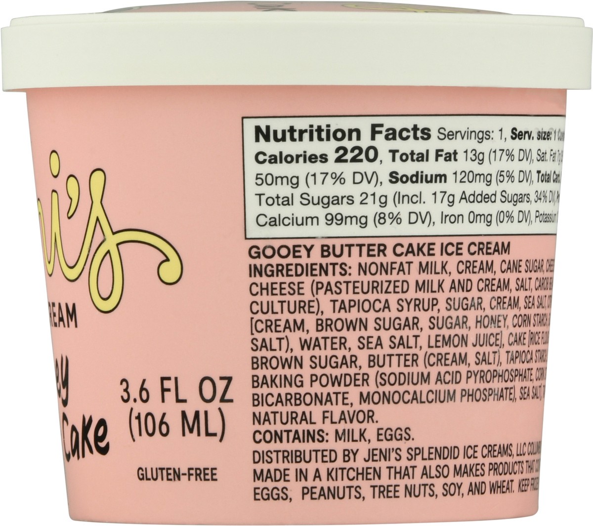 slide 5 of 9, Jeni's Gooey Butter Cake Ice Cream 3.6 oz, 3.60 oz