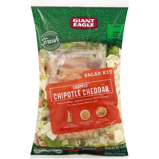 slide 1 of 1, Giant Eagle Ge Chipotle Cheddar Chopped Kit, 11.4 oz