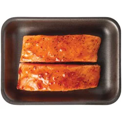 H-E-B Fish Market Marinated Center Cut Salmon Fillet - Honey Garlic