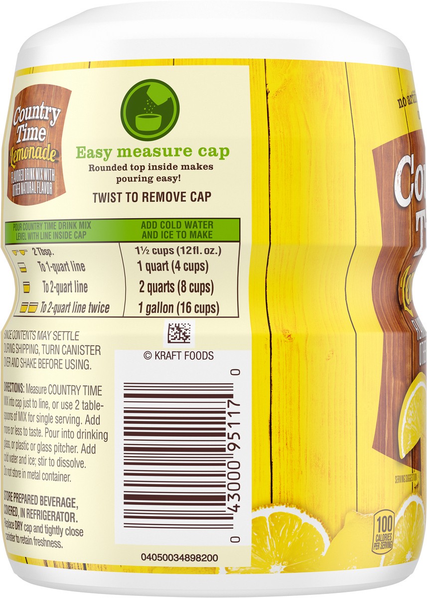 slide 8 of 9, Country Time Lemonade Naturally Flavored Powdered Drink Mix, 19 oz. Canister, 19 oz