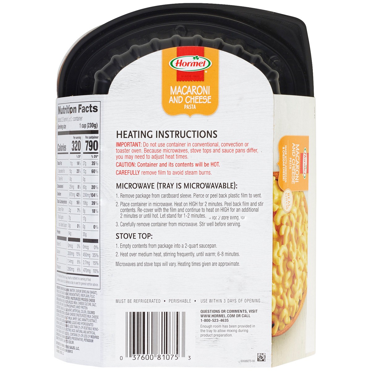 slide 3 of 9, HORMEL Macaroni and Cheese Pasta, 20 oz