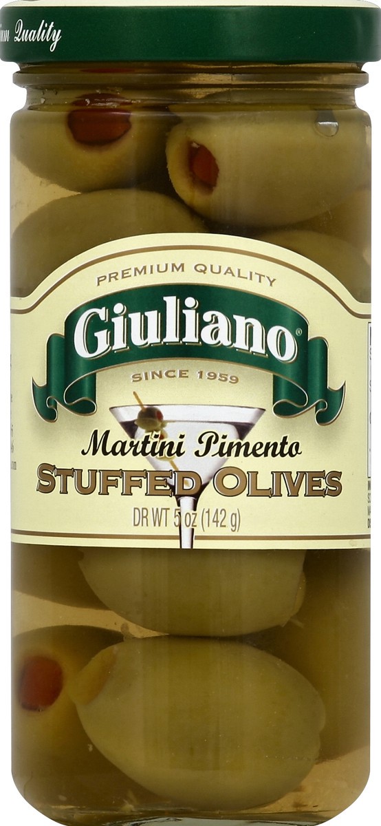 slide 2 of 2, Giuliano Martini Pimento Stuffed Olives, 5 oz