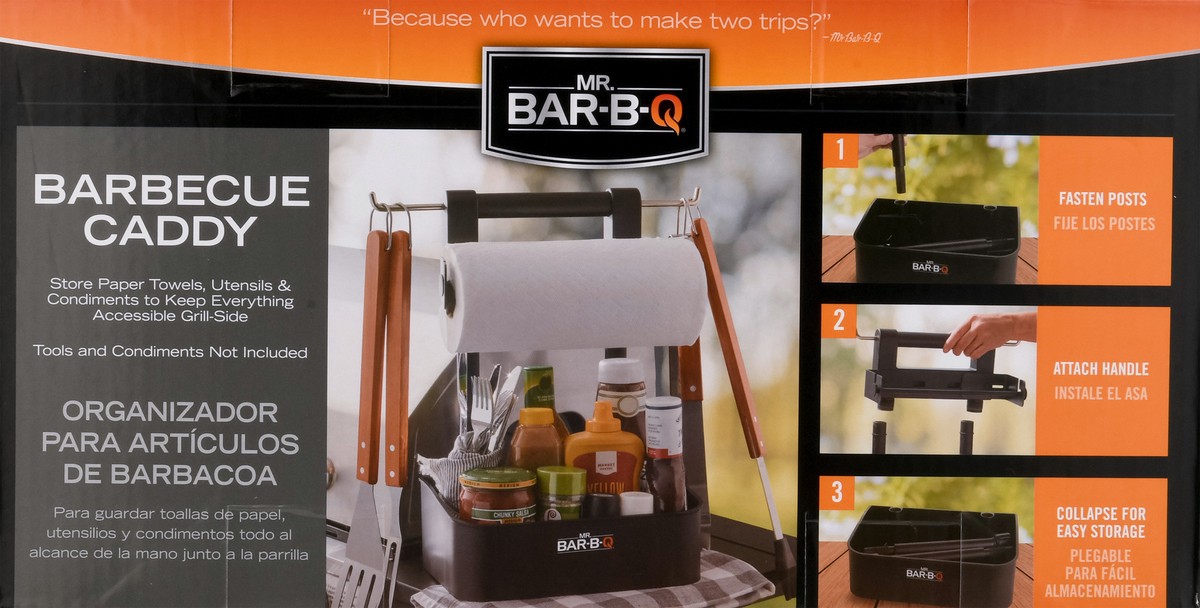 slide 9 of 11, Mr. Bar-B-Q Collapsible Barbecue Serving Caddy, 1 ct