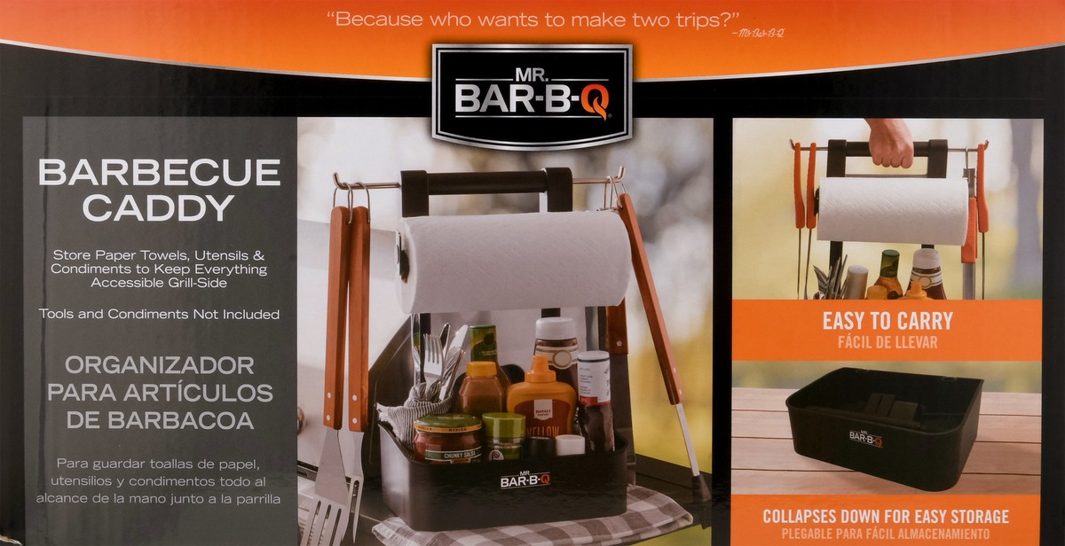 slide 10 of 11, Mr. Bar-B-Q Collapsible Barbecue Serving Caddy, 1 ct