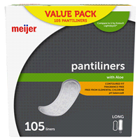 slide 11 of 21, Meijer Pantiliners, Long, Unscented, 105 ct