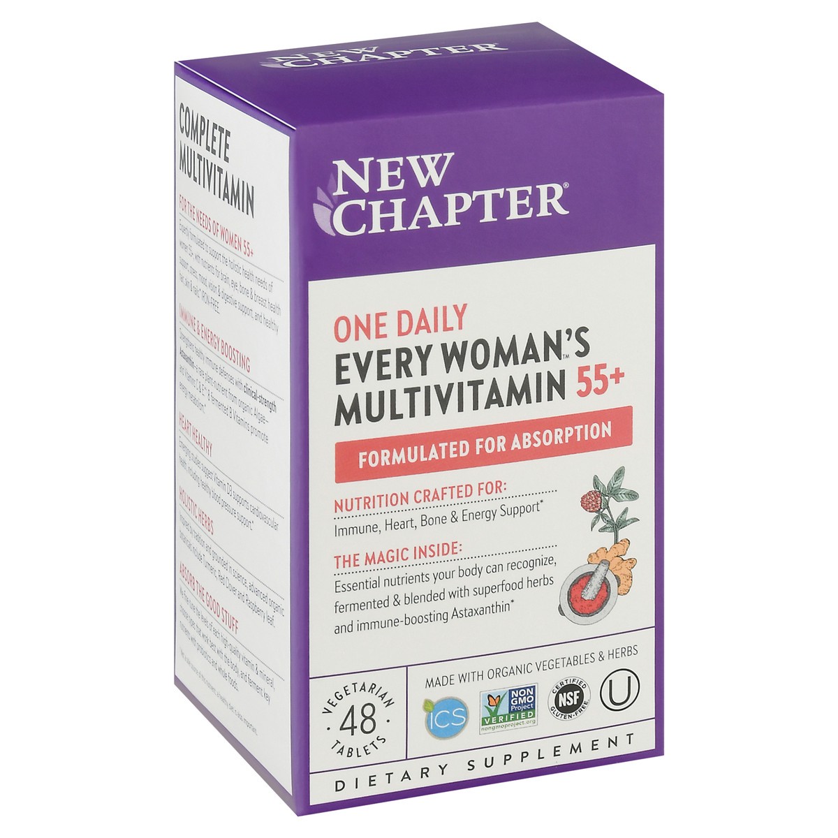 slide 6 of 9, New Chapter Every Woman's One Daily 55+ Multivitamin, 48 ct