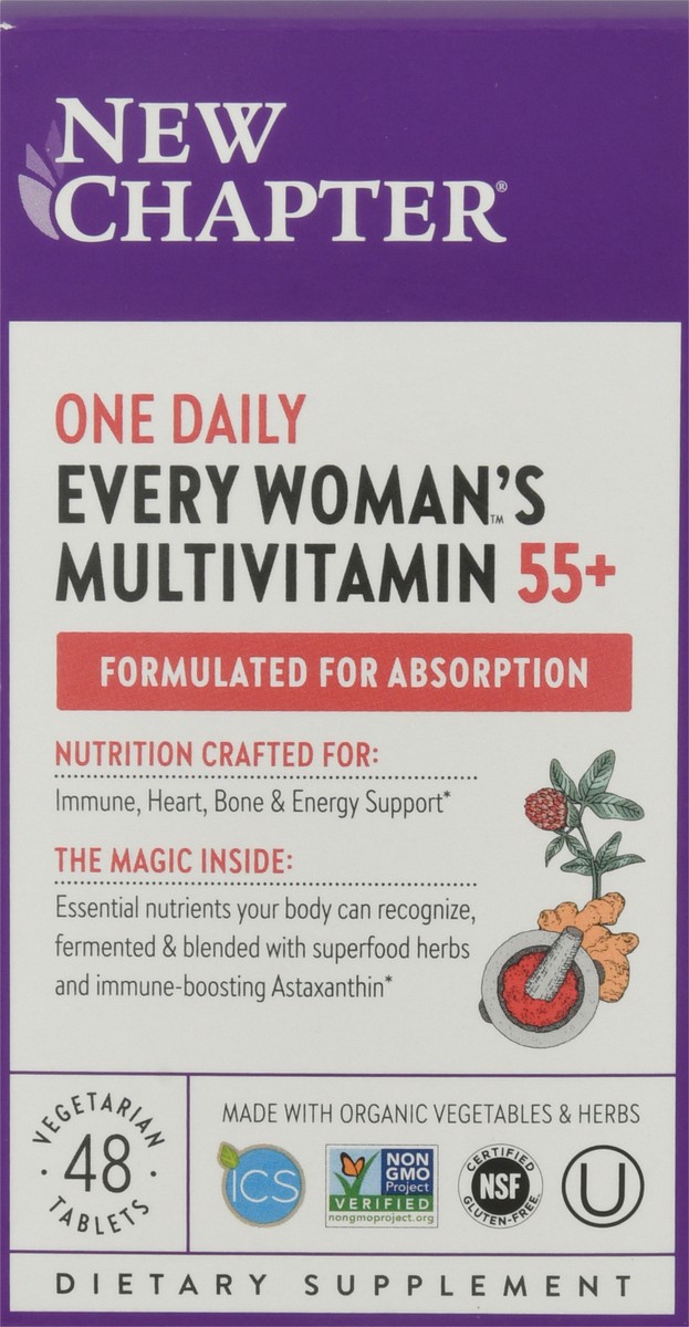 slide 9 of 9, New Chapter Every Woman's One Daily 55+ Multivitamin, 48 ct