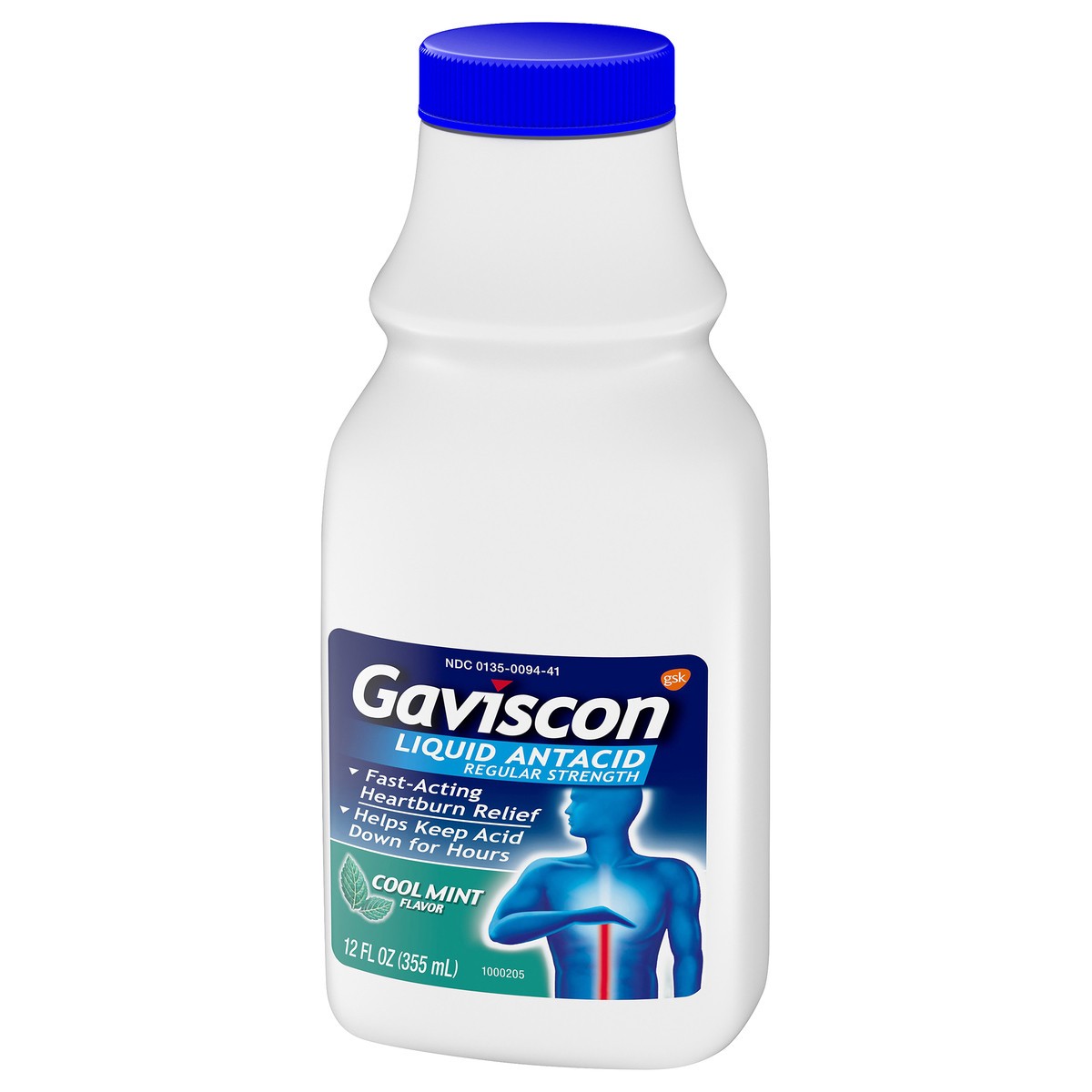 slide 9 of 11, Gaviscon Regular Strength Cool Mint Flavor Liquid Antacid 12 oz, 12 oz