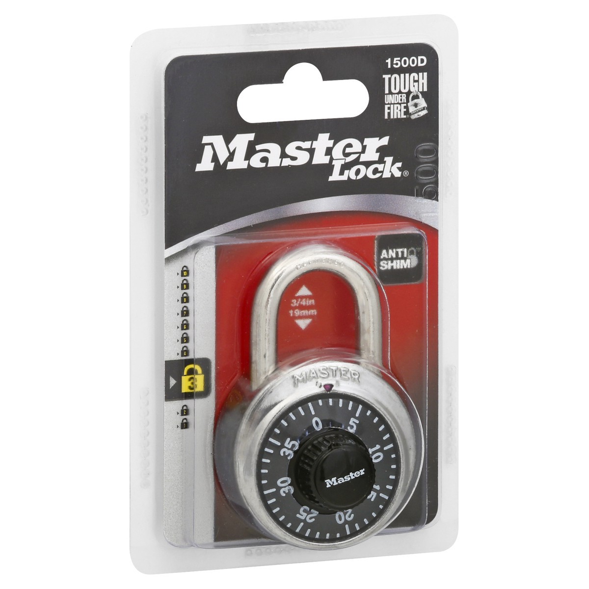 slide 4 of 9, Master Lock Combination Padlock Black Silver, 1 ct