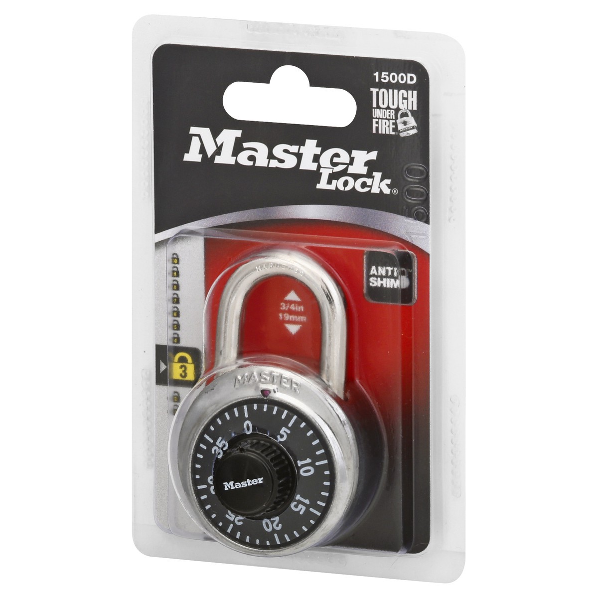 slide 2 of 9, Master Lock Combination Padlock Black Silver, 1 ct