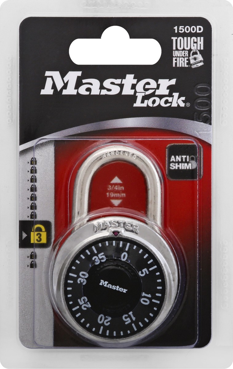 slide 6 of 9, Master Lock Combination Padlock Black Silver, 1 ct