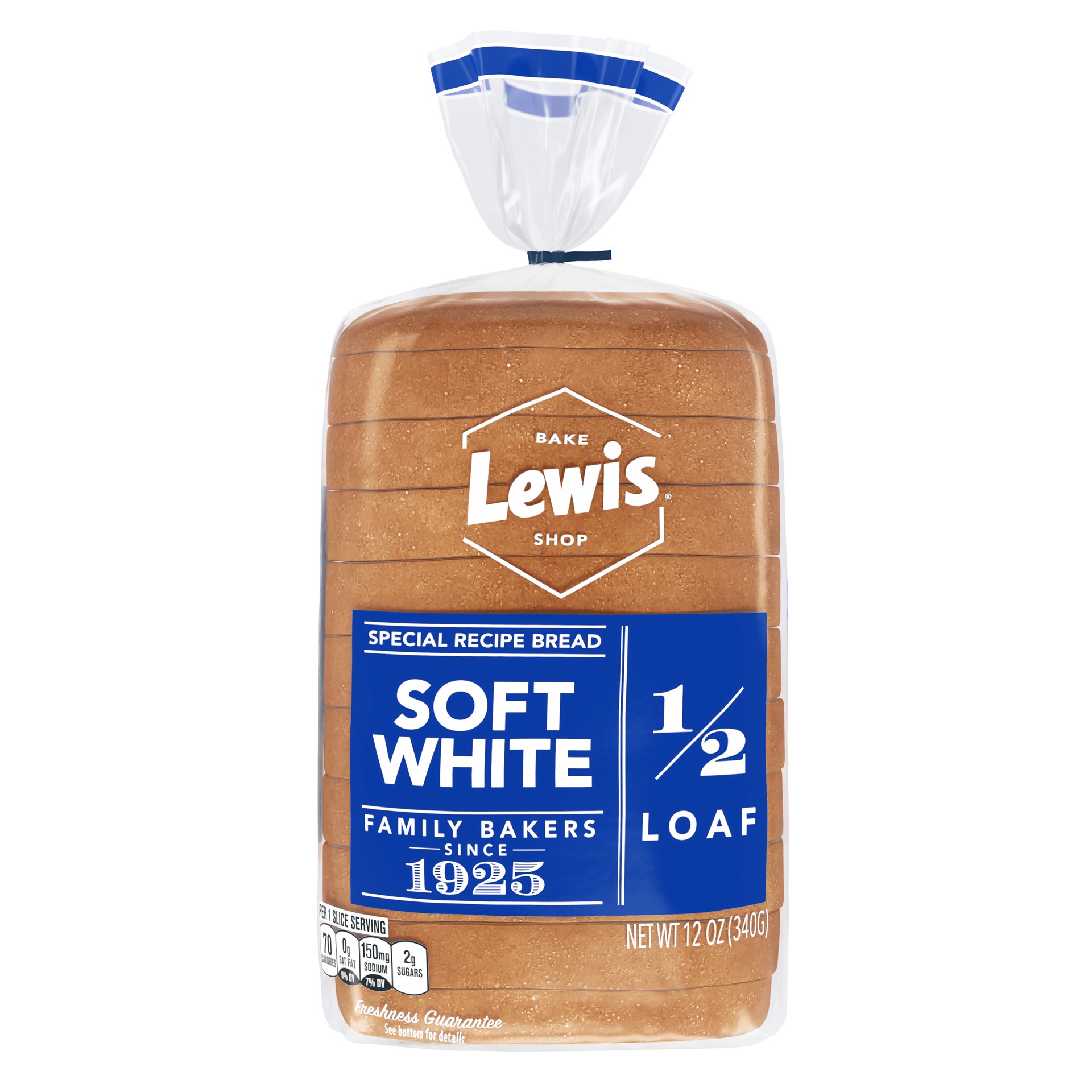 slide 5 of 5, Lewis Bakeries Soft White Half Loaf Bread, 1/2 Loaf, 12 oz, 12 oz