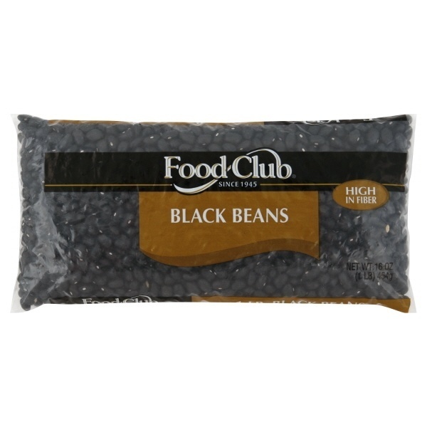 slide 1 of 1, Food Club Dry Black Beans, 16 oz