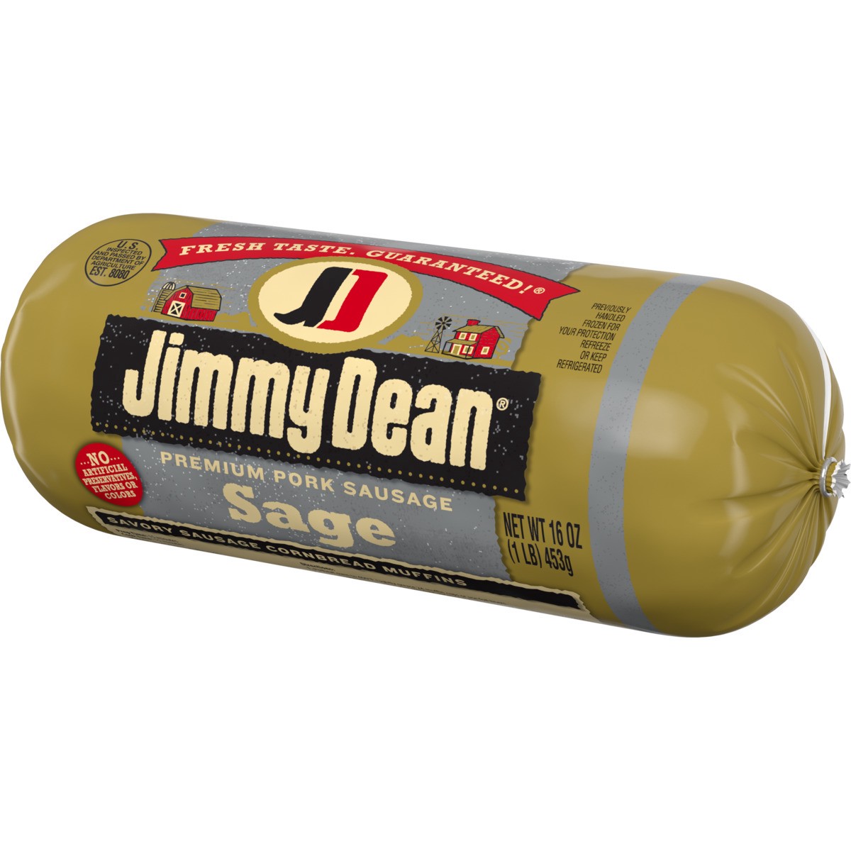slide 2 of 9, Jimmy Dean Premium Pork Sage Breakfast Sausage Roll, 16 oz, 453.59 g