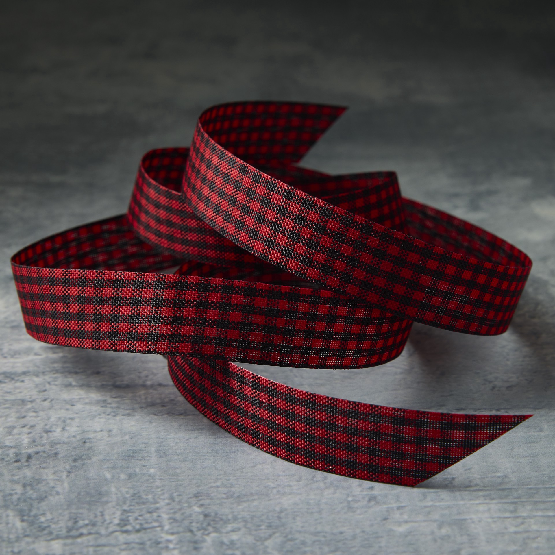 slide 2 of 2, 5/8" X 7yd. Red Taffeta Gingham Ribbon By Celebrate It Classic, 5/8 in x 7 yd