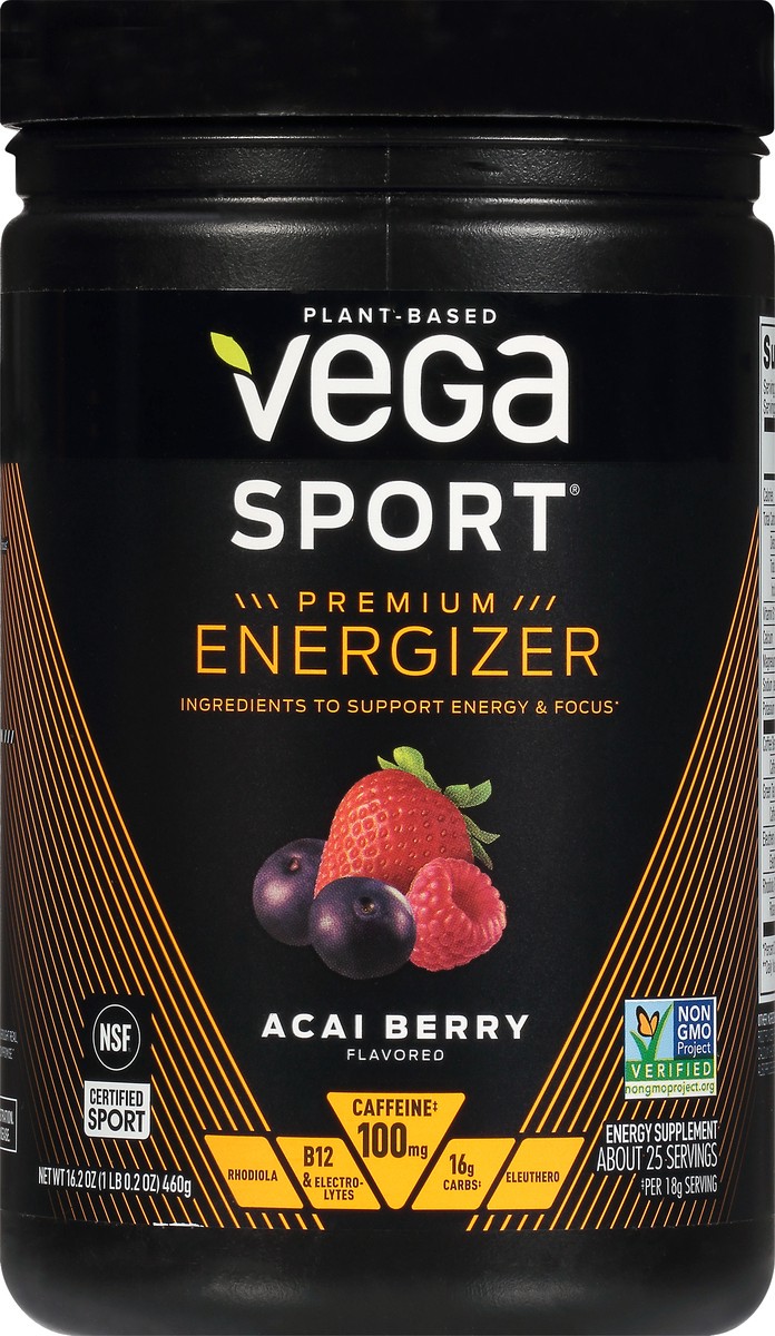 slide 1 of 12, VEGA Pre Workout Acai Berry, 16.2 oz