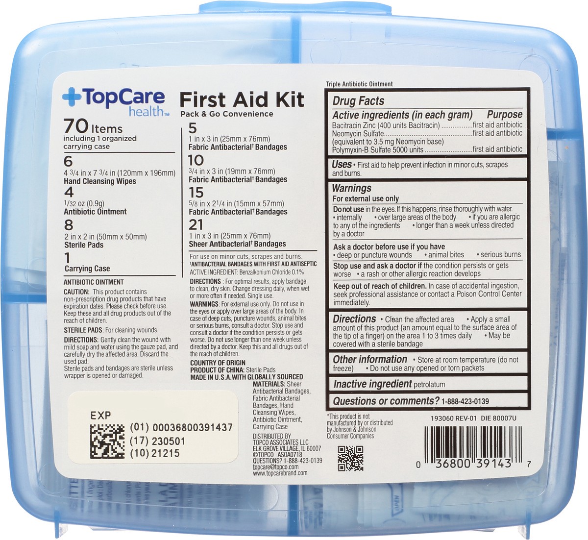 slide 4 of 4, TopCare Health First Aid Kit 1 ea, 1 ct