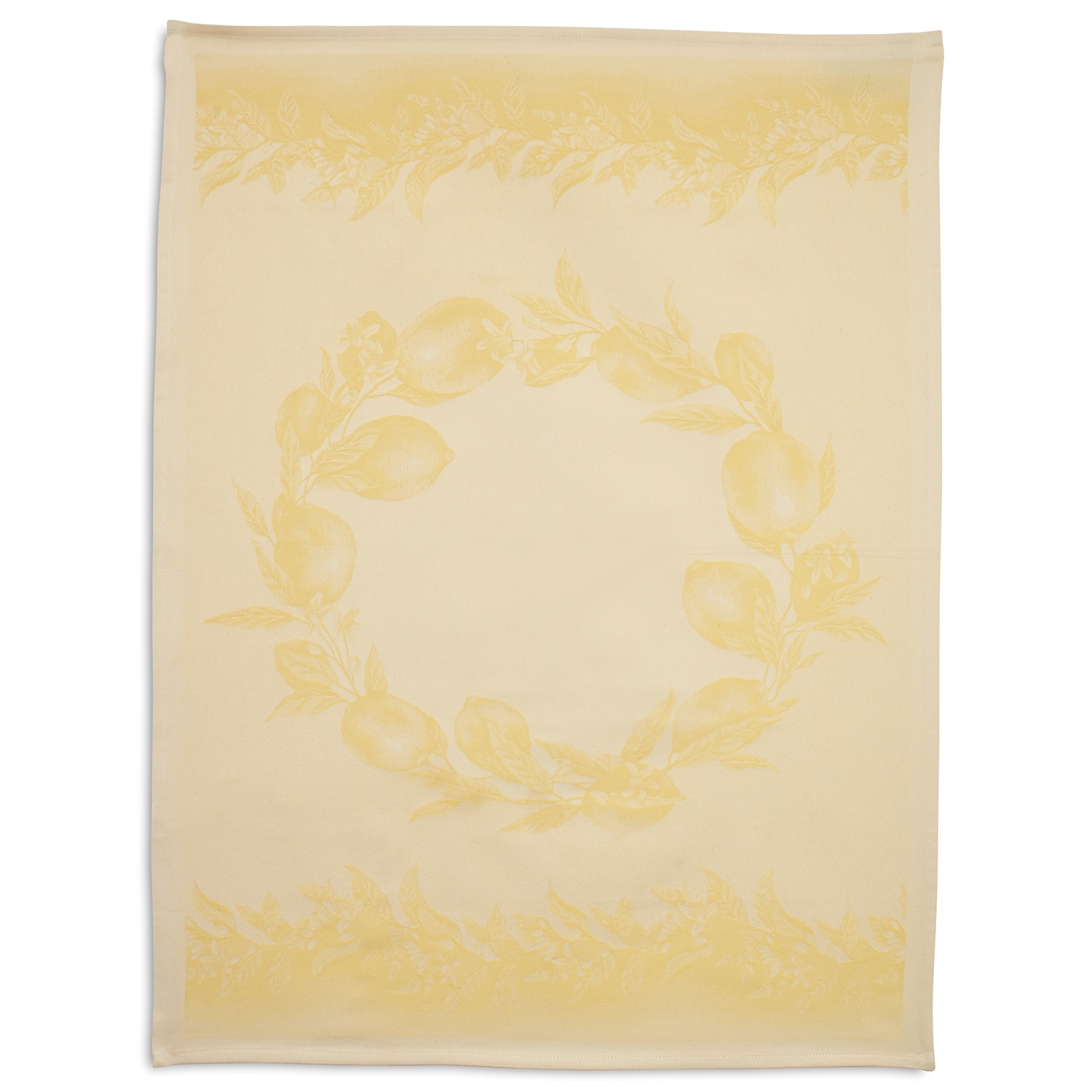 slide 1 of 1, Sur La Table Lemon Yellow Jacquard Kitchen Towel, 1 ct