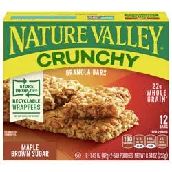 Nature Valley Crunchy Granola Bars, Maple Brown Sugar, 6 ct, 12 bars