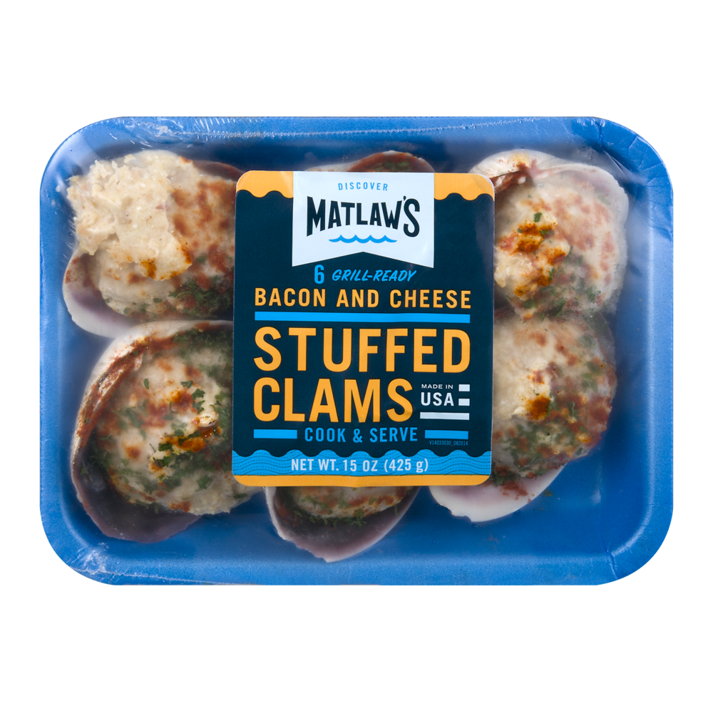 slide 1 of 1, Matlaw's Bacon & Cheese Stuffed Clams, 15 oz