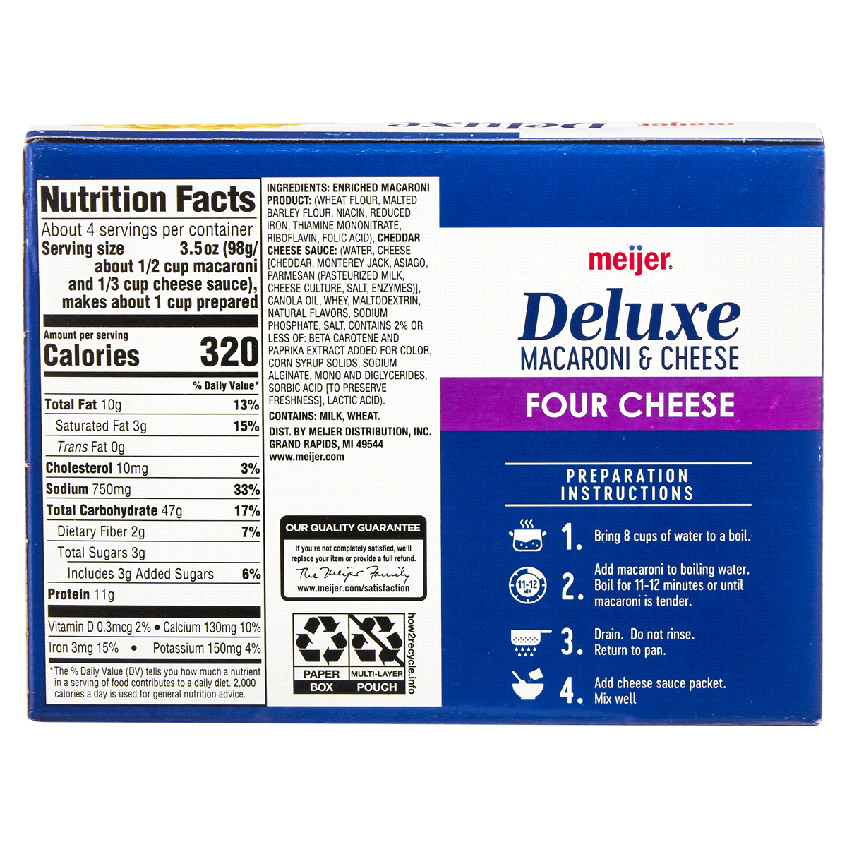 slide 21 of 29, Meijer Deluxe Four Cheese Mac and Cheese, 14 oz