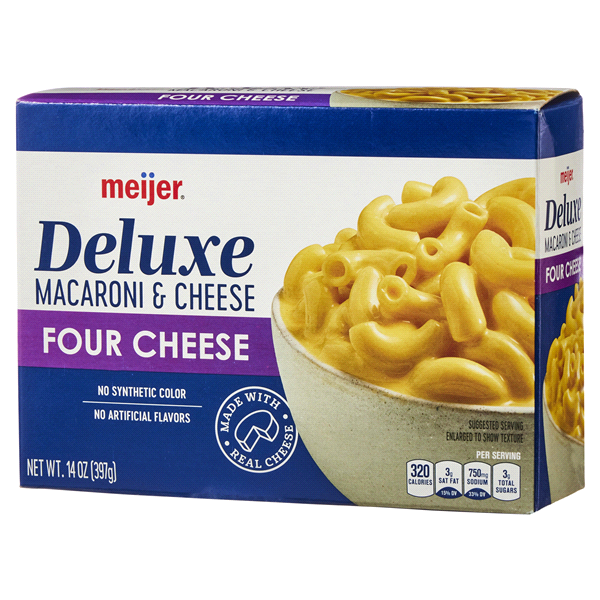 slide 8 of 29, Meijer Deluxe Four Cheese Mac and Cheese, 14 oz