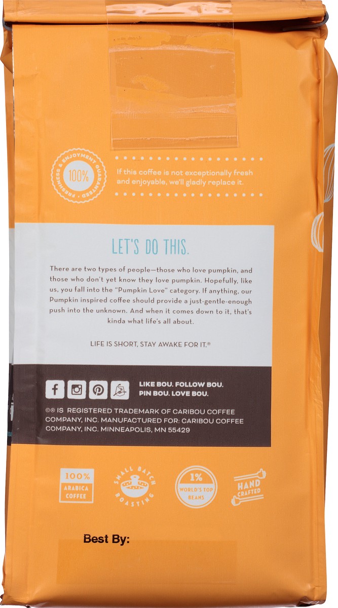 slide 6 of 9, Caribou Coffee Pumpkin Love Ground Coffee 11 oz. Bag, 11 oz