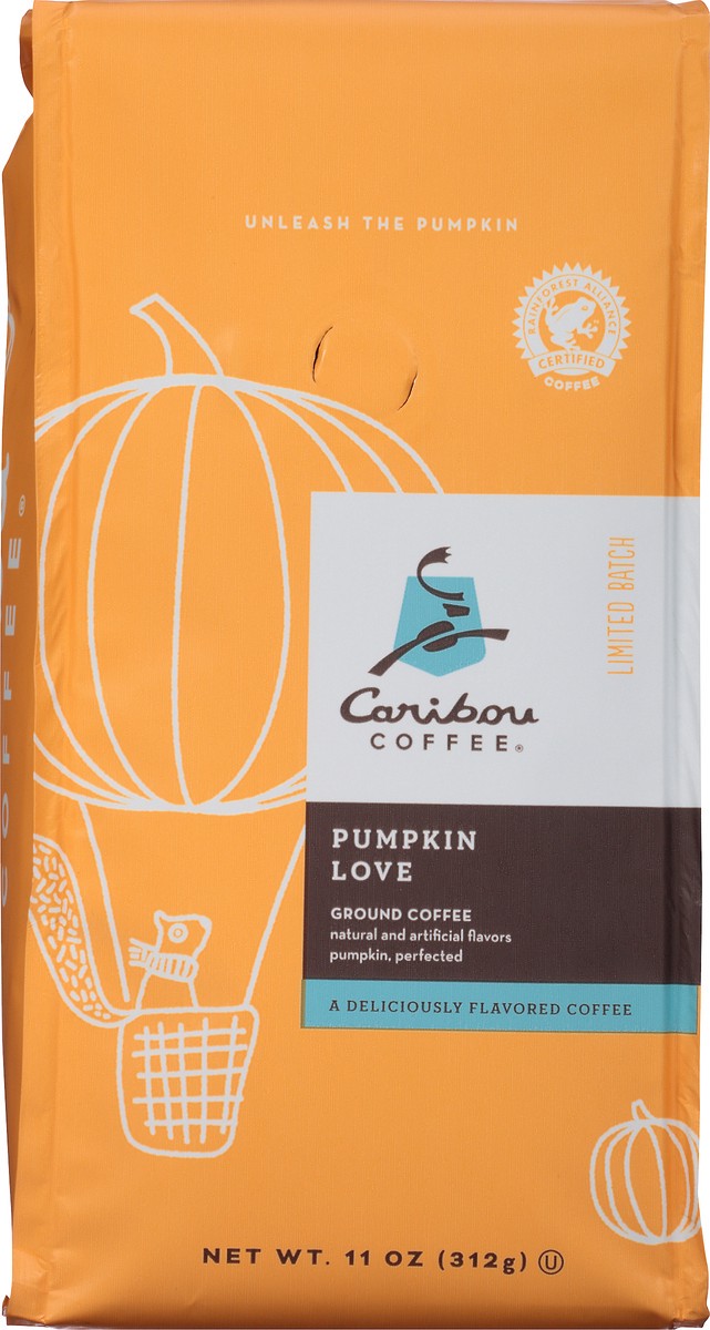 slide 3 of 9, Caribou Coffee Pumpkin Love Ground Coffee 11 oz. Bag, 11 oz