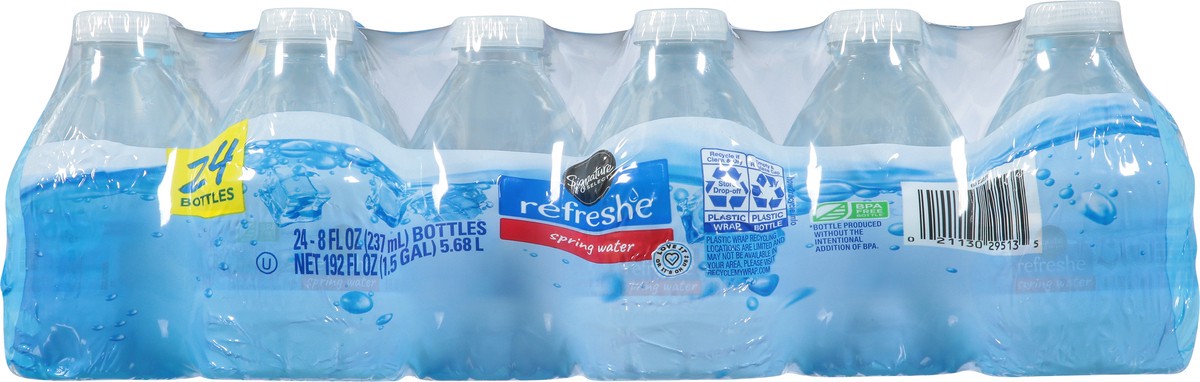 slide 3 of 11, Signature Select Refreshe Spring Water 24 - 8 fl oz Bottles, 24 ct