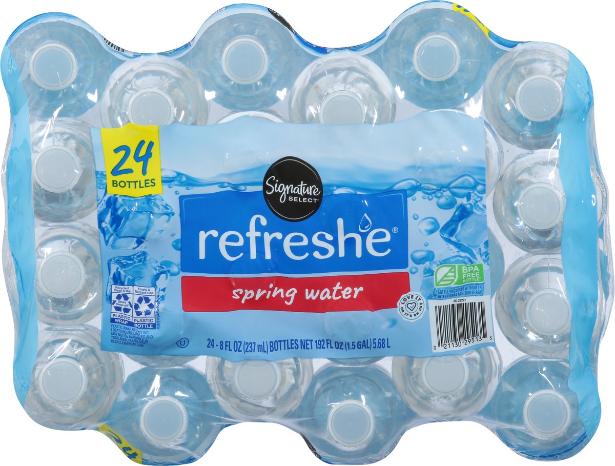 slide 9 of 11, Signature Select Refreshe Spring Water 24 - 8 fl oz Bottles, 24 ct