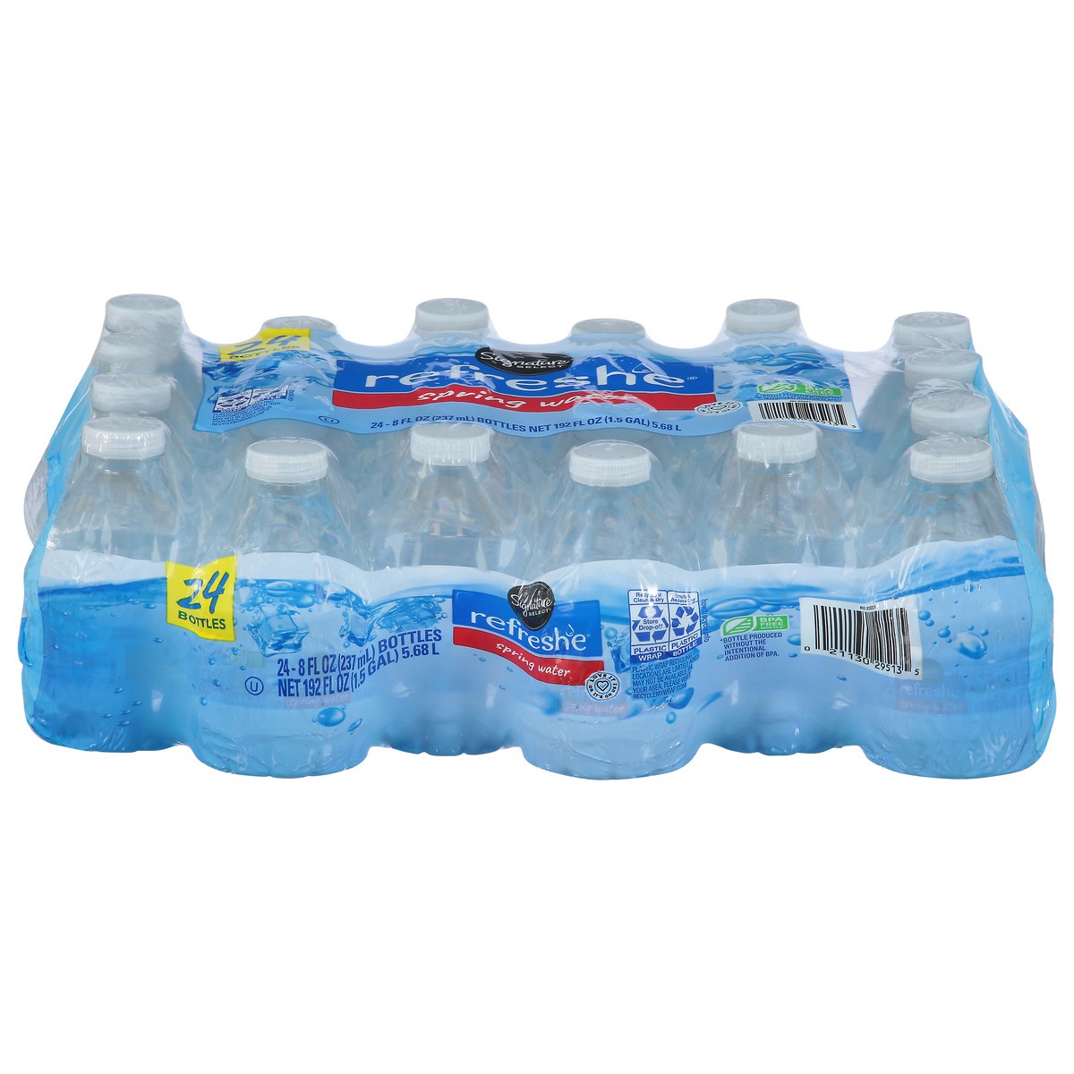 slide 1 of 11, Signature Select Refreshe Spring Water 24 - 8 fl oz Bottles, 24 ct