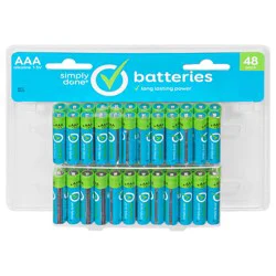 Simply Done AAA Alkaline Batteries 48 Pack