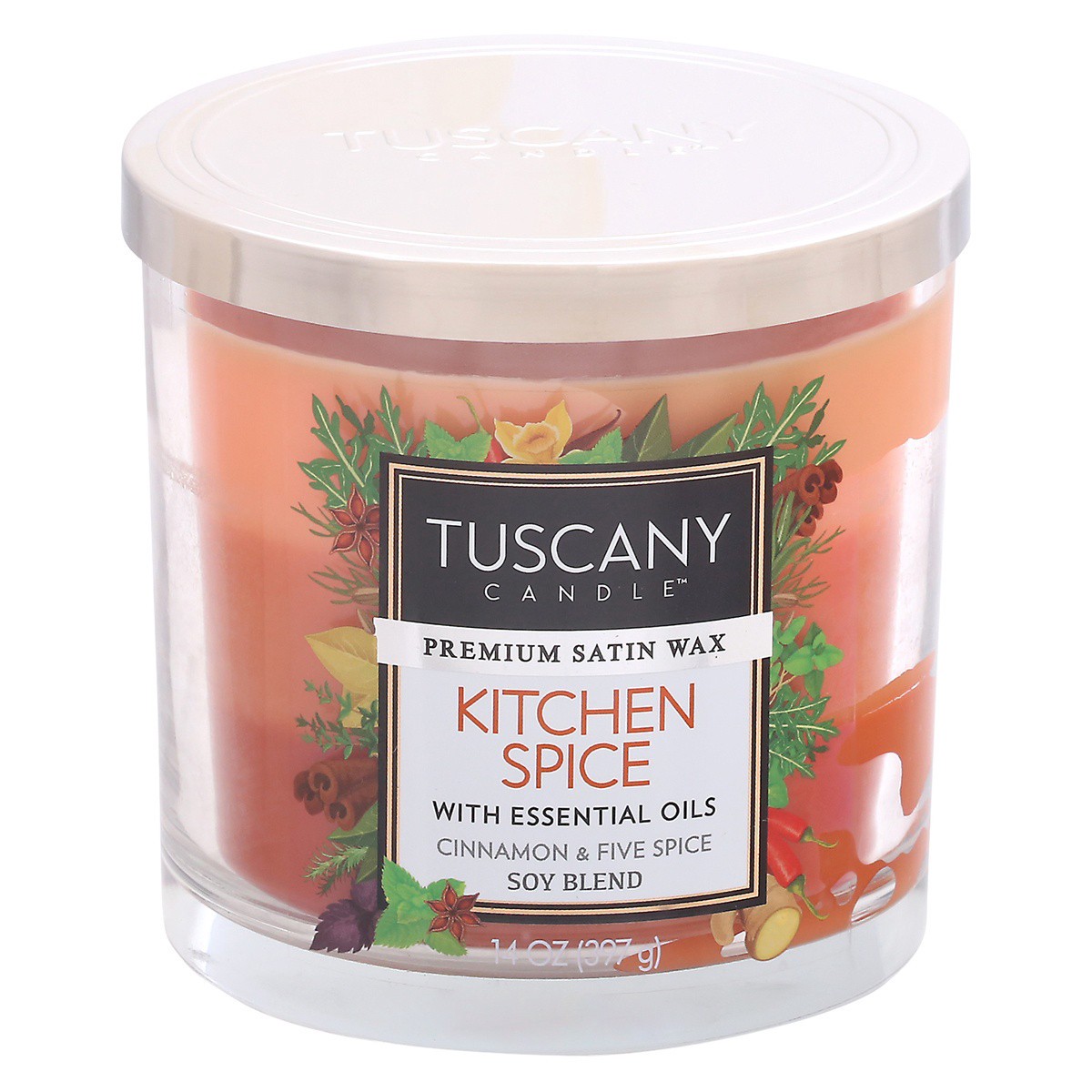 slide 1 of 9, Tuscany Candle Jar Soy Kitchen Spice, 14 oz