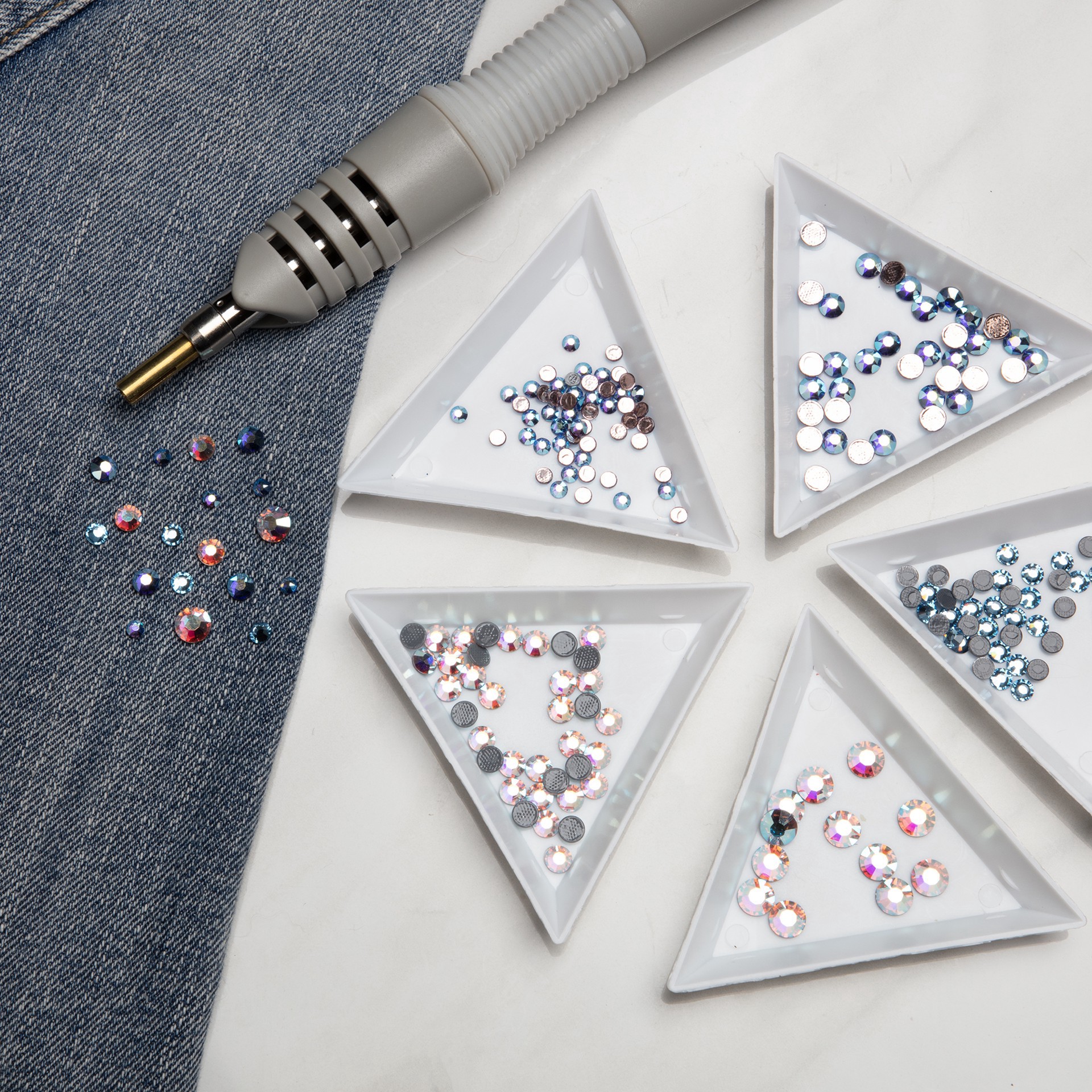 slide 2 of 5, Ss30 Round Hotfix Austrian Crystals By Bead Landing, 15ct., 15 ct