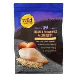 Wild Harvest Premium Chicken, Brown Rice & Egg Recipe Cat Food - 48 oz