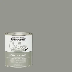 Rust-Oleum Chalked Ultra Matte Paint - Quart, Country Gray