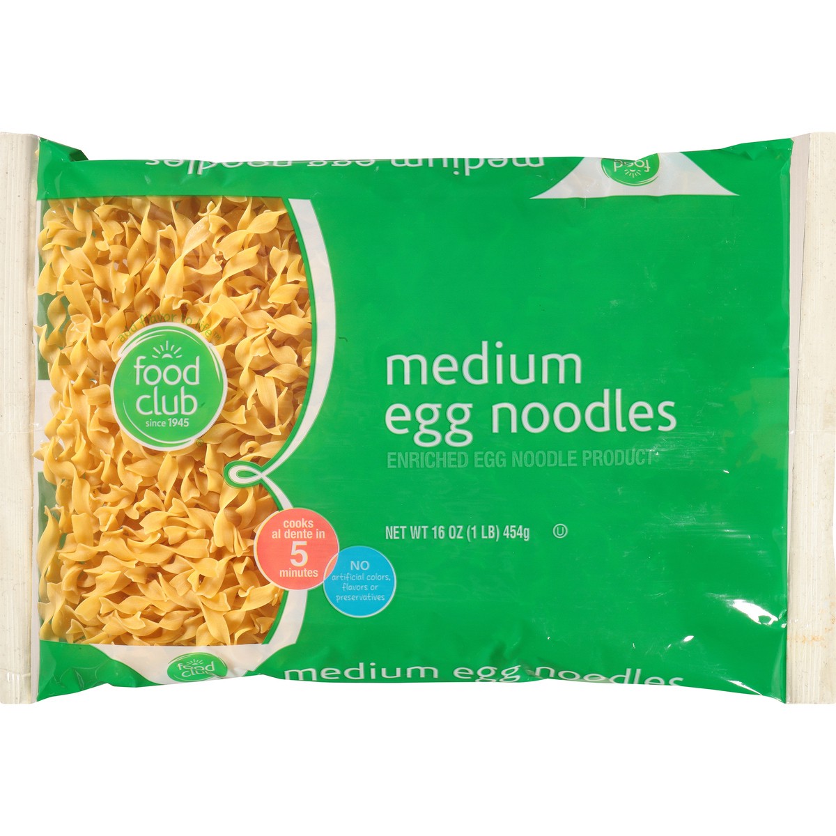 slide 1 of 11, Food Club Enriched Egg Noodle Product, Medium Egg Noodles, 16 oz